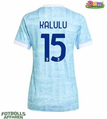 Juventus Pierre Kalulu #15 Bortatröja Kvinnor 2025-26 Kortärmad